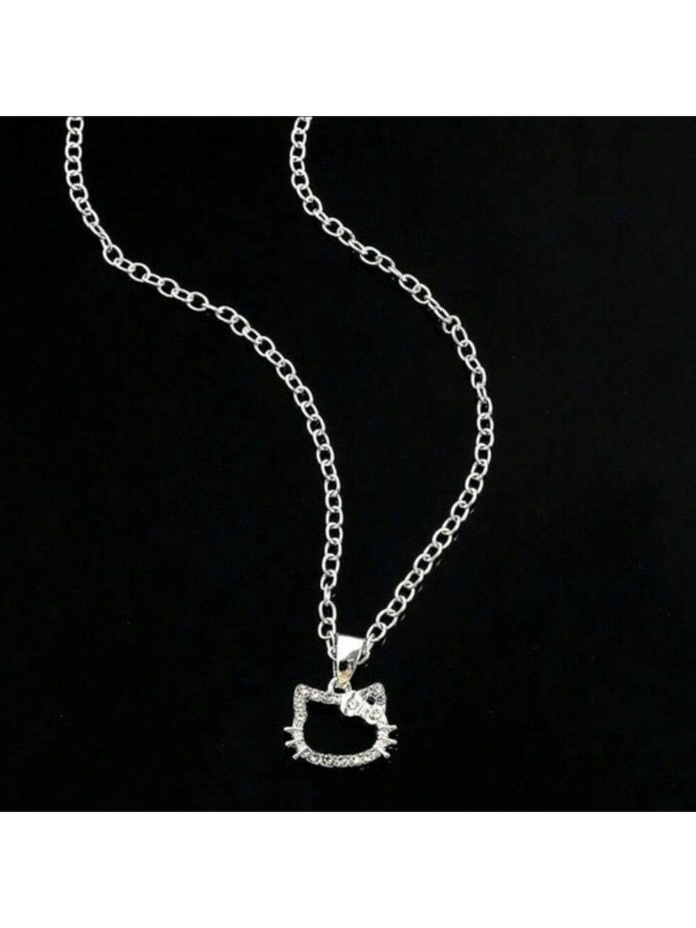 Sanrio Hello Kitty Silver Pendant Collarbone Chain (comes in plain box)